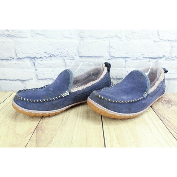 LL Bean Mountain Slippers Moccasin Raw Indigo Size 8 M - Picture 2 of 9
